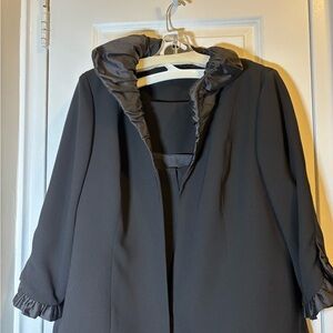 Ideas by Barbara Elegant Black 3 Piece Long Skirt Suit Size 20 NWOT